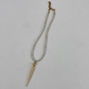 Bone spike choker necklace